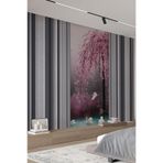 Sakura Ağacı ve Kuğulu Manzara Tekstil Duvar Kağıdı, 600 x 260