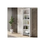 Sakura Ahşap Hunerika Ravenna 5 raflı kitaplık-Wood Beyaz-Minifiks Bağlantılı