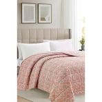 Sakura Elyaf Dolgulu Çift Taraflı Tek Kişilik 160X220 Cm Kırlentsiz Tek Pike Gül Kurusu