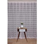 Şal Model Kırık Beyaz Renk 300x260 cm Tek Kanat Hazır Dikilmiş Pileli Fon Perde