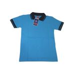 Salar Ticaret Mavi Kısa Kol 6-16 Yaş Çocuk Okul Lakos Tişört/T-Shirt - Mavi