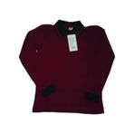 Salar Ticaret Polo Yaka Tişört Bordo Uzun Kol 6-16 Yaş Okul Tişört/T-Shirt Bordo
