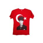 salarticaret Kalpaklı Kırmızı Ay Yıldızlı Atatürk Tişörtü Pamuklu Ürün