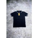 salarticaret Siyah Kısa Kol 6-16 Yaş Çocuk Okul Lakos Tişört/T-Shirt -SİYAH ÇİZGİLİ BEYAZ