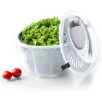 Salata Kurutucu – Çevirmeli Sebze & Marul Kurutma Kabı, 4,5 L Manuel Dönerli Yıkama Kurutma Leğeni, Suyu Ayıran Çok Fonksiyonlu Spinner