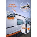 Salba Karavan Yağmur Oluğu Metal Montaj Parçası 1 kg Kapı Üstü Oluk PSA Grubu Araçlara Uyumlu Siyah