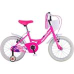Salcano 16 inç Kız Çocuk Bisikleti Vitesiz Pembe/Beyaz Renkli 16" Jant - Antrasit