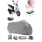 Salcano Astro 100 Branda Gri Arka Çanta Uyumlu(Topcase) Motosiket Brandası Motor Örtüsü Çadır Su Geçirmez Motosiklet Kılıfı Motor Brandası,lastikli,taşıma Torbalı