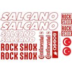 Salcano Bisiklet Sticker Etiket Seti Kırmızı A4