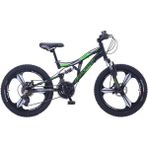 Salcano Nova 20 Jant Çocuk Bisikleti 18 Vites Siyah - Yeşil Renk 120-145 cm Boy Aralığı