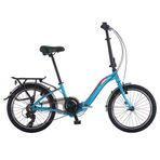 Salcano SLCN F200 20'' 7 Vites Siyah Turkuaz Katlanır Bisiklet