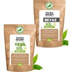 Salda Secret Yeşil Kil 250 gr + Beyaz Kil 250 gr Yüz Maskesi Toz - Kil Maskesi - Siyah Nokta
