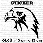 Saldiran Kis Gaga 2 Adet Sticker - Araba Motosiklet Kask Buzdolabi Cam Otomobil Atv Laptop Tablet Duvar Stickeri