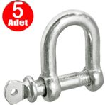 Salıncak 12Mm Zincir Kilidi U Mapa Vidalı Bağlantı -5 Adet