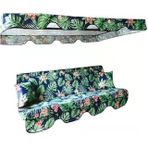 SALINCAK LÜKS KILIF SETİ MİNDERİ GÖLGELİKLİ YAPRAK DESENLİ 130x45 2 KİŞİLİK