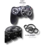 Salıncak Ps4 Mini Direksiyon Audi + Direksiyon Seti ( G R İ ) Metal Rulmanlı