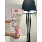 Salish Store Premium Teddy Bear Buketi Pembe Şekerli Kadınlar İçin Sevgiliye Doğum Günü Hediyesi