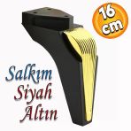 Salkim Mobilya Oturma Grubu Kanepe Sehpa Tv Unitesi Koltuk Ayagi Baza Ayaklari Siyah Altin 16 Cm