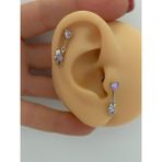 Sallanan Ayıcık Tragus Helix Lobe Uyumlu 1 Adet Piercing - 6 mm - Gümüş