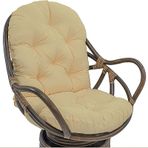 Sallanan Sandalye Minderi 120 x 60 cm Yıkanabilir Yastıklar Sallanan Sandalyeler için Bağları Olan Eğimli Rattan Tasarım Dış Mekan ve İç Mekan Kullanımı için Mükemmel Rahat ve Dayanıklı