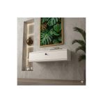Sally Home 70 cm Modern Yüzer Dresuar - Mat Beyaz Duvara Monte Antre Konsolu & Komodin
