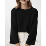 Salome Butik Oversize Yumoş Kazak - Siyah - Standart