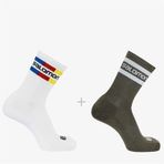 Salomon 3LC1445600 65 Crew 2 Pack Unisex Çok Renkli Günlük Stil Çorap