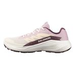 Salomon Alphaglide kadın koşu ayakkabısı, hafif yastıklama ve arazi tutuşu için patika koşusu ve yürüyüş için, Tapyoka/Şafak Pembesi/Huckleberry, 5