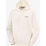Salomon Chest Logo Hoodıe Erkek Sweatshirt Whisper White LC2675600 - Krem - 2XL