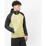 Salomon Elixir Micro Down Erkek Kapüşonlu Kaz Tüyü Mont - Sarı Siyah - 2XL
