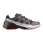 Salomon Erkek Speedcross Peak Gore-Tex Trail Koşu Ayakkabısı, Su Geçirmez Tüm Arazi Performansı Yürüyüş ve Uzun Patika Oturumları için, Siyah/Castlerock/Kiraz Domates, 6.5