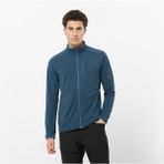 Salomon Essential Lightwarm Mavi Tam Fermuar Erkek Polar