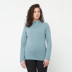 Salomon Essential Lightwarm Mavi Yarım Fermuar Kadın Polar