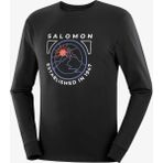 Salomon ESTABLISHED LOGO LS Erkek Tişört Black LC2230900 - Siyah