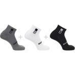 Salomon Everyday Ankle 3 Adet Gri Beyaz Siyah Çorap