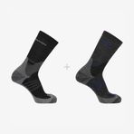 Salomon LC2083200 X Ultra Access Crew 2 Adet Antrasit Siyah Pack Çorap