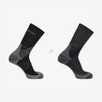 Salomon LC2083200 x Ultra Access Crew 2 Pack 2 Parça-Adet Unisex Çorap - Siyah - 36 - 38