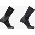 Salomon LC2083200 x Ultra Access Crew 2 Pack 2 Parça-Adet Unisex Çorap - Siyah - 36 - 38