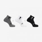 Salomon LC2086700 Everyday Ankle 3 Pack Siyah Beyaz Gri Unisex Çorap