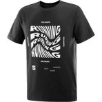 Salomon LC2218800 Running Graphic SS Tee M Siyah Erkek T-shirt