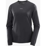 Salomon Shakeout Core Ls Kadın Koşu Tişört Deep Black LC2426100 - Siyah - XS