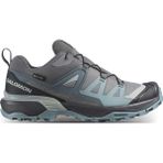 Salomon x Ultra 360 Gtx Gri Turkuaz Kadın Outdoor Ayakkabı – Su Geçirmez, Trekking & Hiking - Gri - Turkuaz