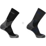 Salomon x Ultra Access Crew 2-Pack R+L Unisex Uzun Çorap - 39 - 41 - Siyah