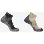 Salomon x Ultra Access Quarter 2 R+L Kısa Çorap - Siyah - 39 - 41