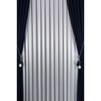 Salon ve Oturma Odaları Için Ağır Gramajlı Zarif Simli Bambu Model 1/2 Seyrek Pileli Tül Perde - 350 x 200 cm - Kırık Beyaz