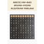SaltanArt ABECE Yap-Boz Okuma-Yazma Alıştırma Tablosu Matematiksel İşlemler Ahşap Puzzle