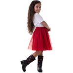 Saltare Kız Çocuk Kırmızı Etek 23 Nisan 29 Ekim Parti Gösteri Eteği Red Tutu Skirt - 240-Kırmızı - 7 - 8 Yaş