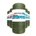Saltıklar 2860 Haki Yeşil 100 gr 5 Adet Polyester Makrome İpi