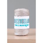 SALTIKLAR Makrome Ipi Simli 100gr 3mm - Premium Simli Makrome Ipi Bej Sg-260