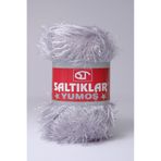 SALTIKLAR Premium Yumoş Sakallı Örgü Ipi Tüylü Ip Sakallı Ip 100gr/140m A Kalite Açık Gri-06